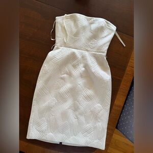 BCBGMaxAzria Ivory Textured Mini Dress